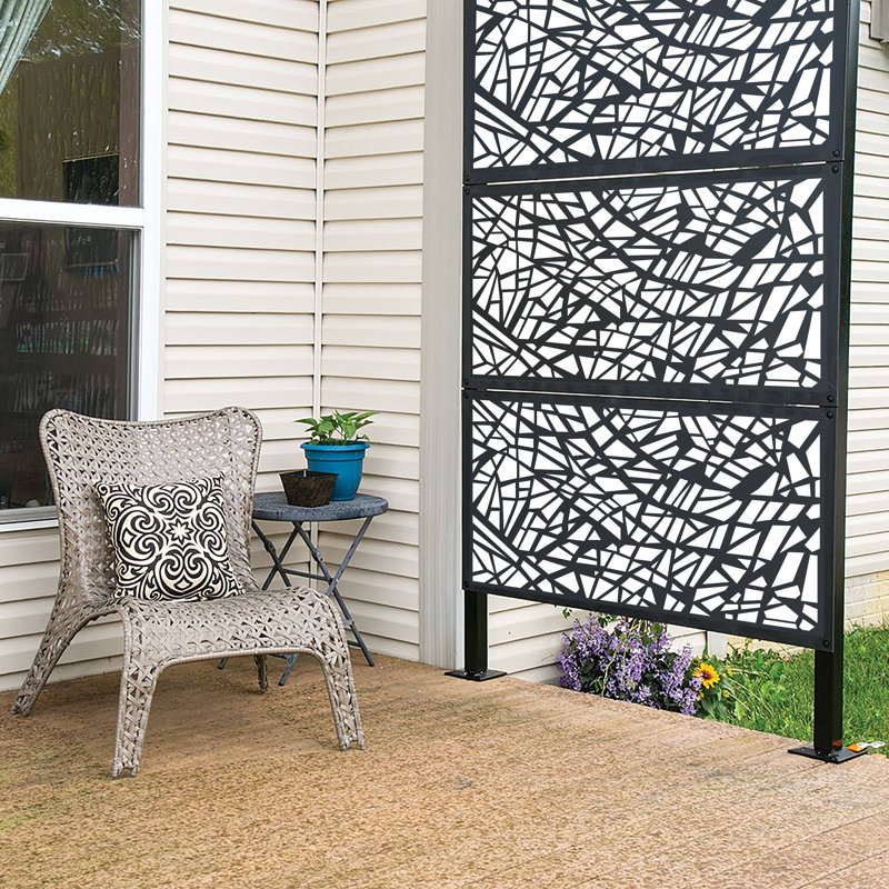 75.6'' H x 51.6'' W Black Fencing