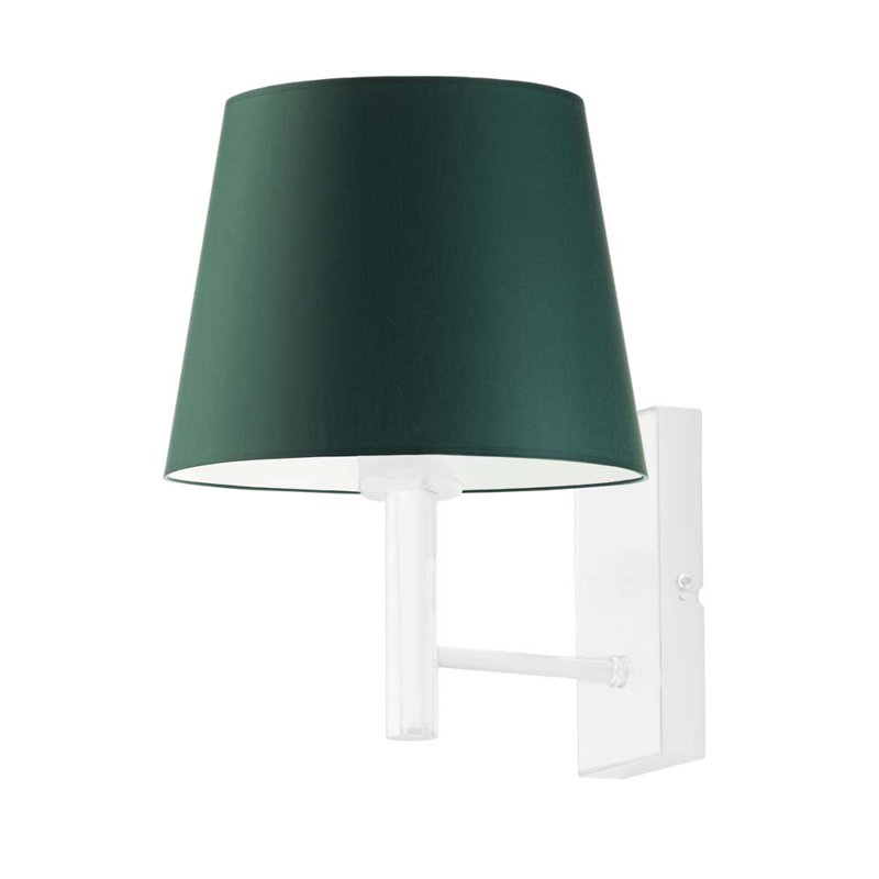 Axinia Steel Armed Sconce, White, Green