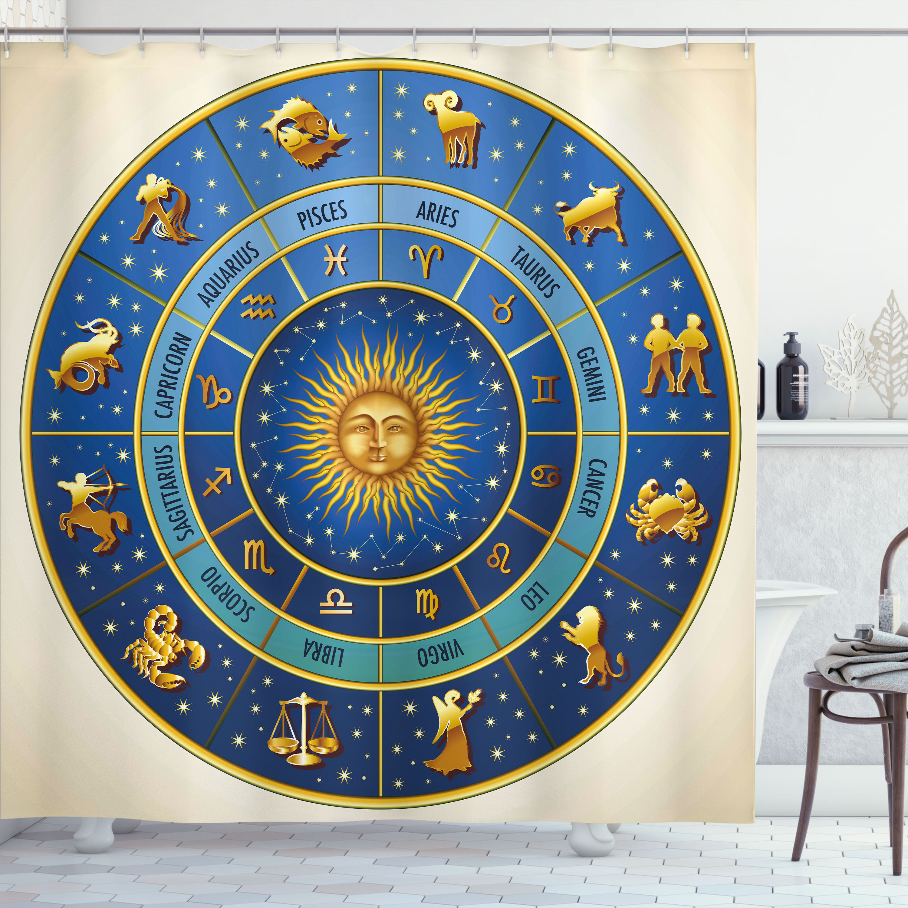 Astoria Grand Astrology Shower Curtain Astrological Signs 33739 Wayfair