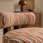 Chaise d'appoint Niya Zebra, dossier cylindrique, chenille orange-blanc-130982269