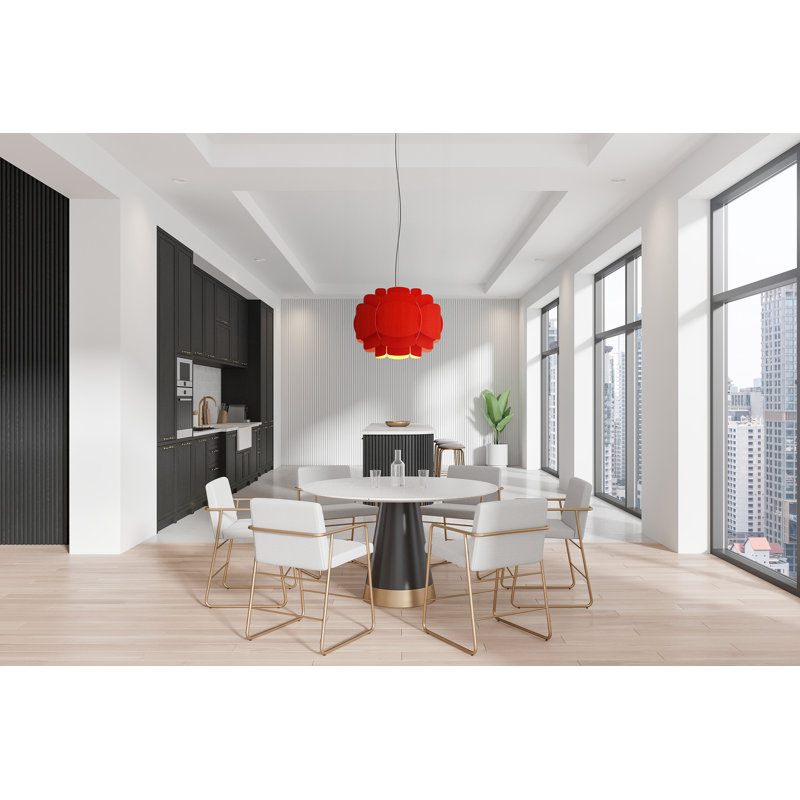 Luminaire suspendu 1 lumière Bella, Rouge