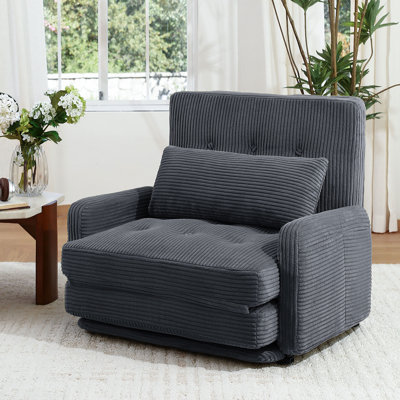 Pablo Modern 33.5''W Convertible Accent Chair with Removable Pillow