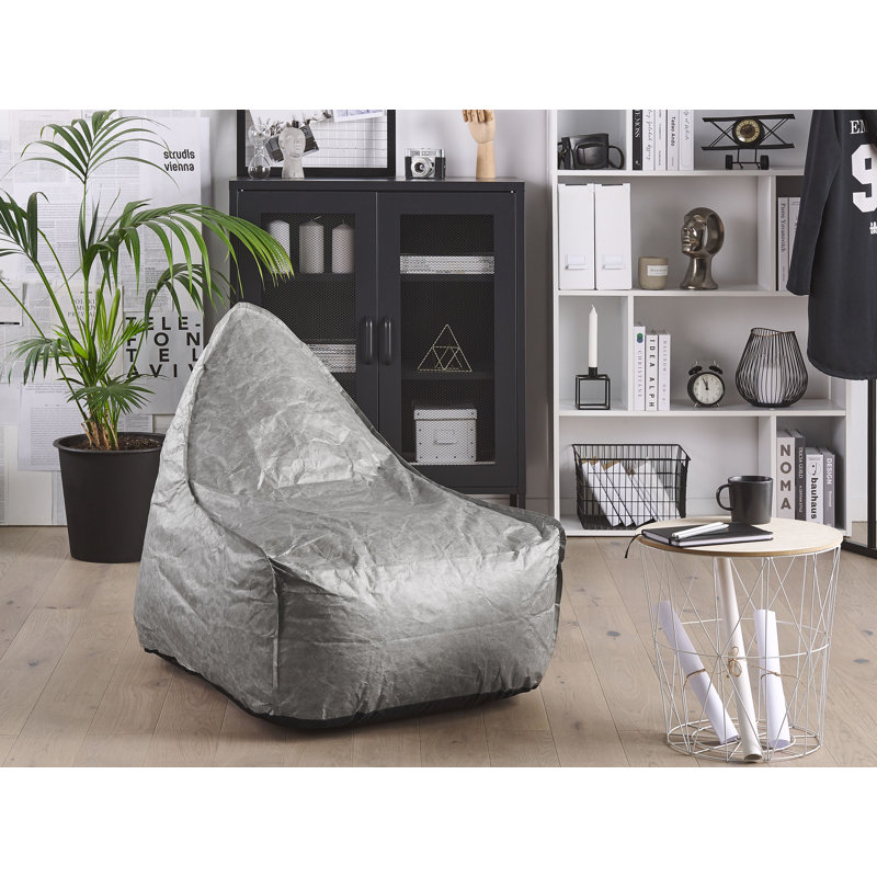 Drop Refillable Bean Bag Chair & Lounger, Grey