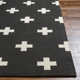 Cavan Geometric Handmade Tufted Wool Black Area Rug
