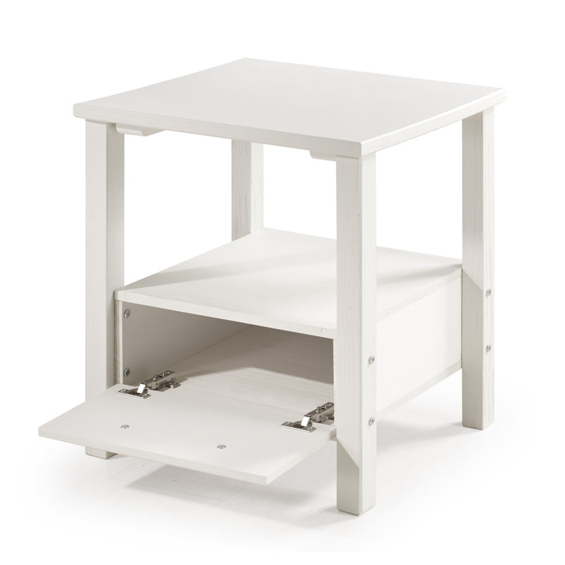 Esser 19'' W Solid Wood Nightstand, White Mist