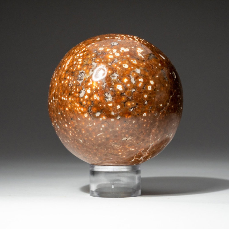 Genuine Polished Ocean Jasper Sphere (1.8 Lbs)