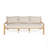 Lush Outdoor Acacia Wood Sofa With Woven Straps & Cushions