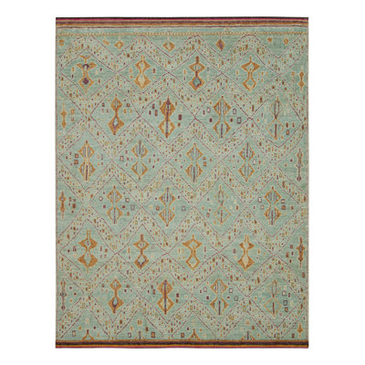 Moroccan Hand Knotted Geometric Area Rug