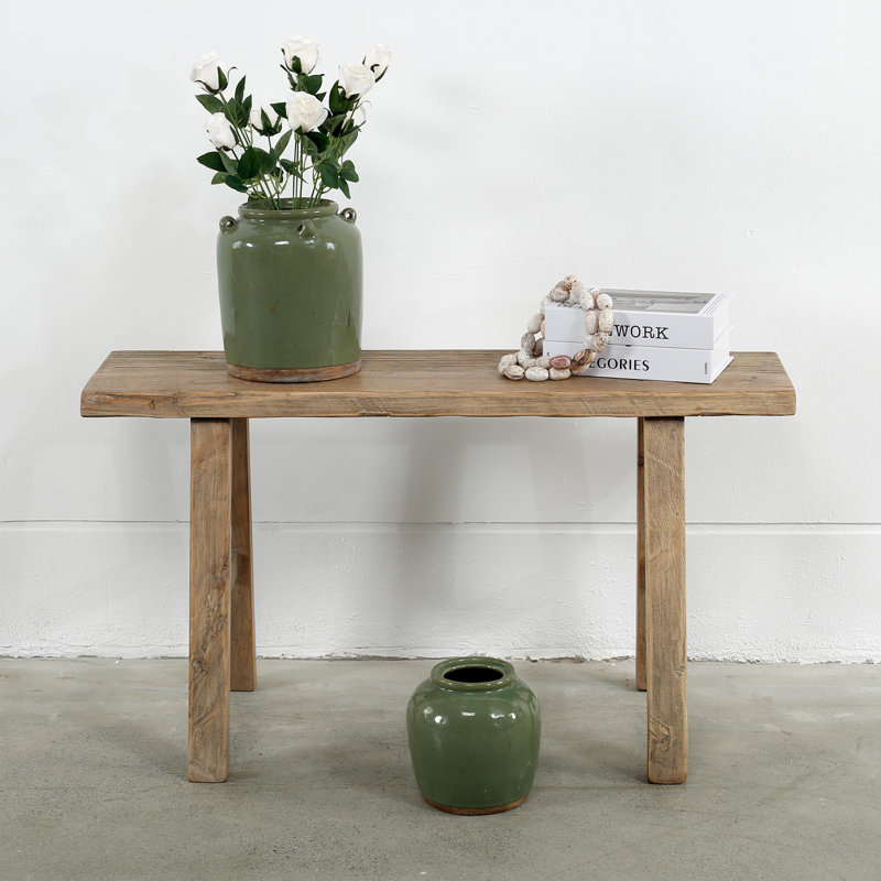 Solid Wood Bench, 20" H x 35" W x 10" D