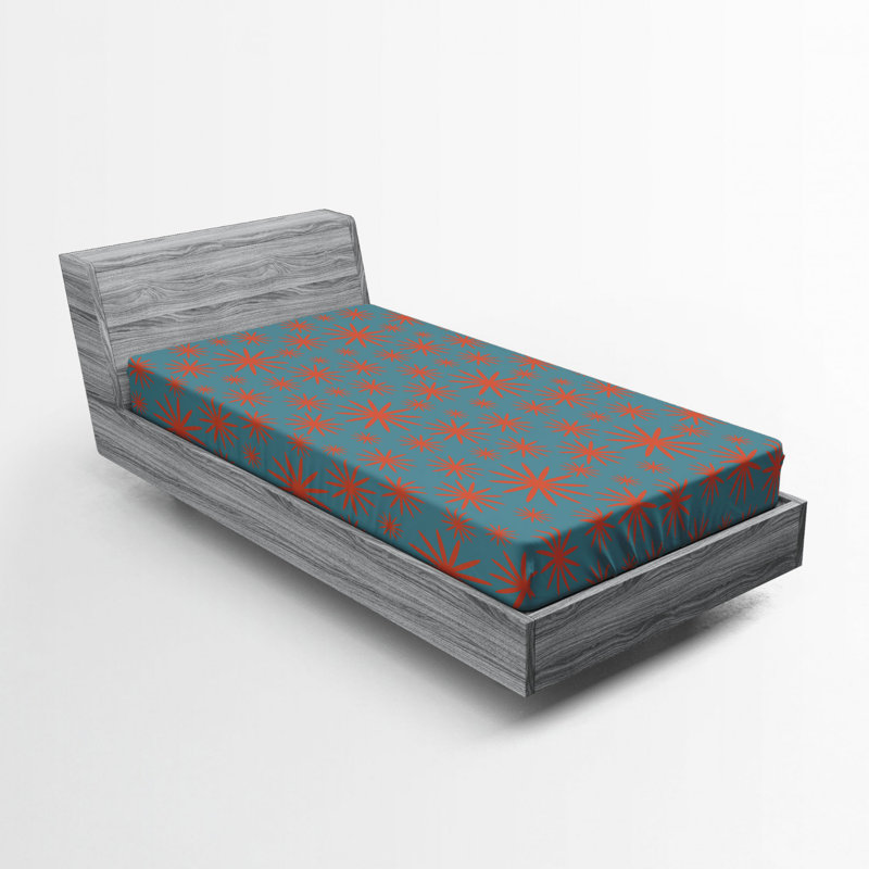 Floral Microfiber Patterned Fitted Sheet, Twin XL Fitted Sheet