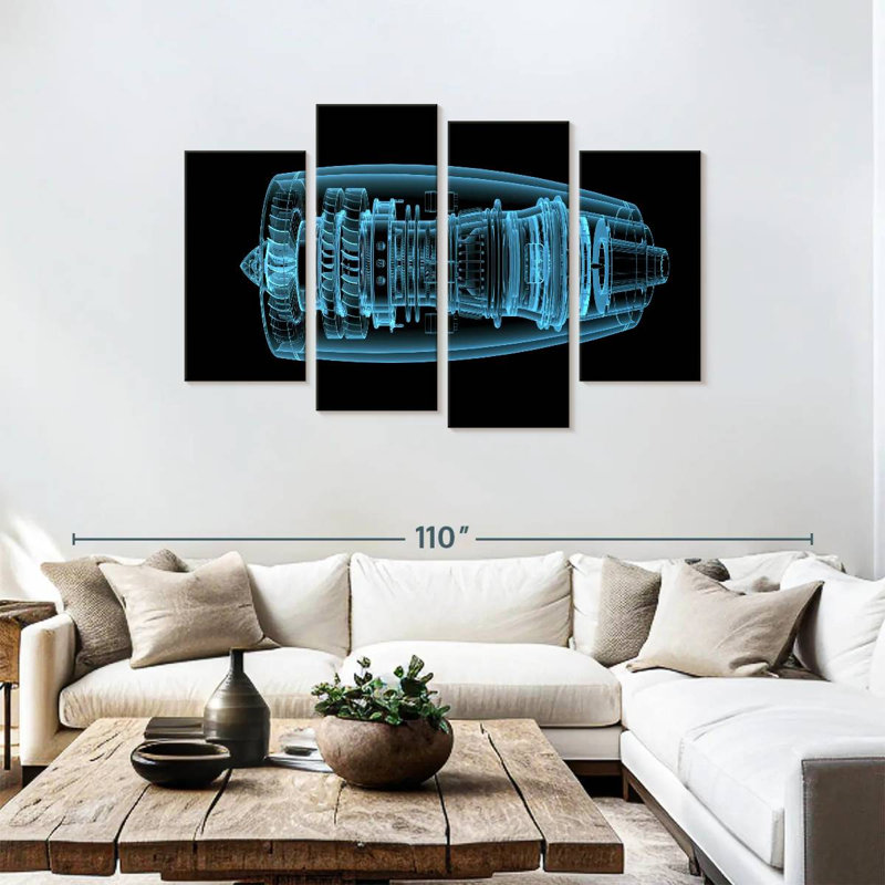 Laelle Airplane Engine Structure, 48" H x 75" W