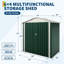 6x4 Ft Outdoor Garden Tool Storage Shed With Sloping Roof Double Lockable Door Panel Protection For Backyard Garden Patio And Lawn-124521599