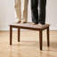 Banc à structure en bois massif avec coussin en tissu technique – Tabouret rembourré de style campagnard