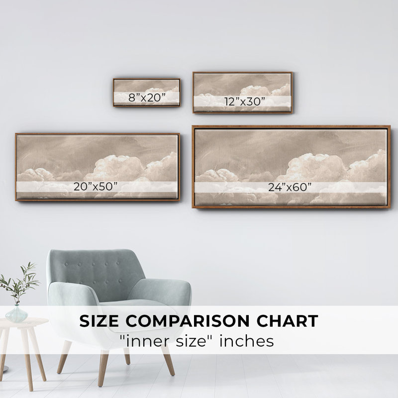 «Painted Clouds I», toile encadrée, H 12 po x l 30 po
