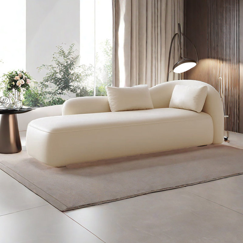 Méridienne Giorgiana, Accoudoir à droite (vu de face), Beige