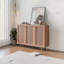 Armoire de rangement avec trois portes, buffet en bois avec tablette réglable, armoire à café en bois, armoire de cuisine-1356508866
