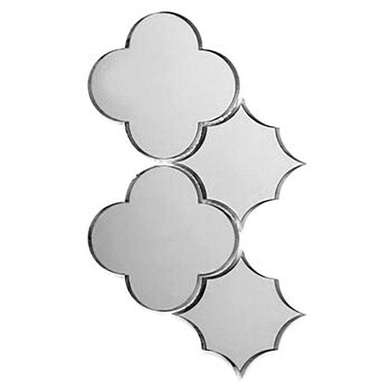 Echo 6" x 6" Glass Novelty Mosaic Wall Tile, Silver
