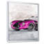«Beautiful Old Magenta Car on Grey», peinture sur toile-67323603-67323596