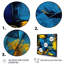 «Bliss Of Happiness in Yellow and Blue I - Abstract Collages», art mural-1393799690-1343566855
