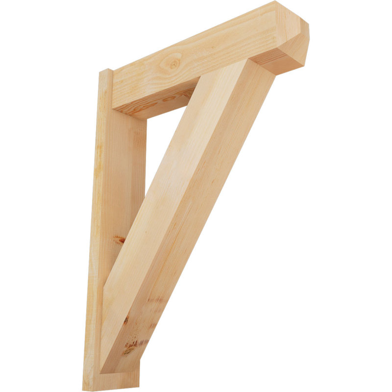 Artisan traditionnel en bois rustique, Sapin Douglas de 8 po (sciage brut), P 32 po x H 44 po