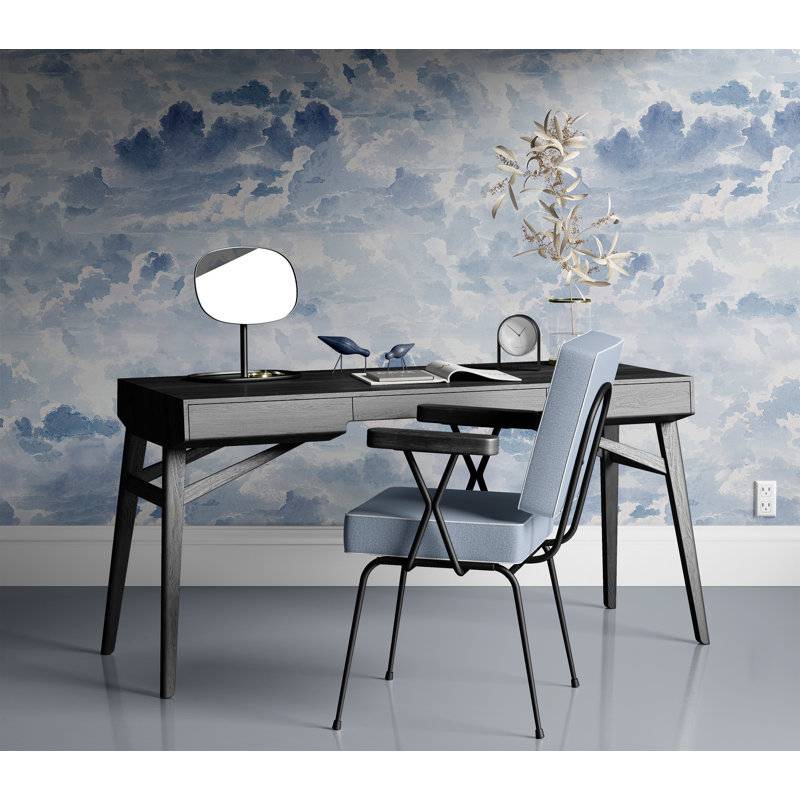 Papier peint aquarelle avec nuage bleu ciel, L 49,92 po x l 75 po