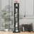 6 Tier Rotating Bookshelf, Floor Rack Simple Bookcase  With Acrylic Plate Student Multi-Function Creative Bookshelf For Living Room With Anti-Toppling Base-853502569-853502566