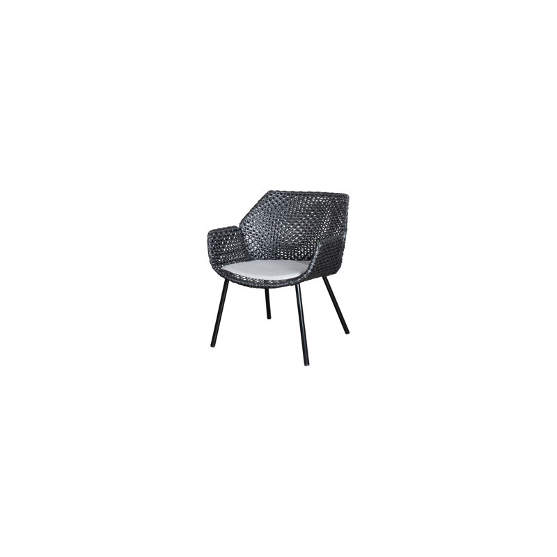 Vibe Black/Graphite Patio Lounge Chair