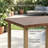 Melvarn Outdoor Patio Steel 37.4" Rectangular Coffee Table with Wood-Look Grain Top