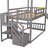 House Bunk Bed With Convertible Slide-879703614