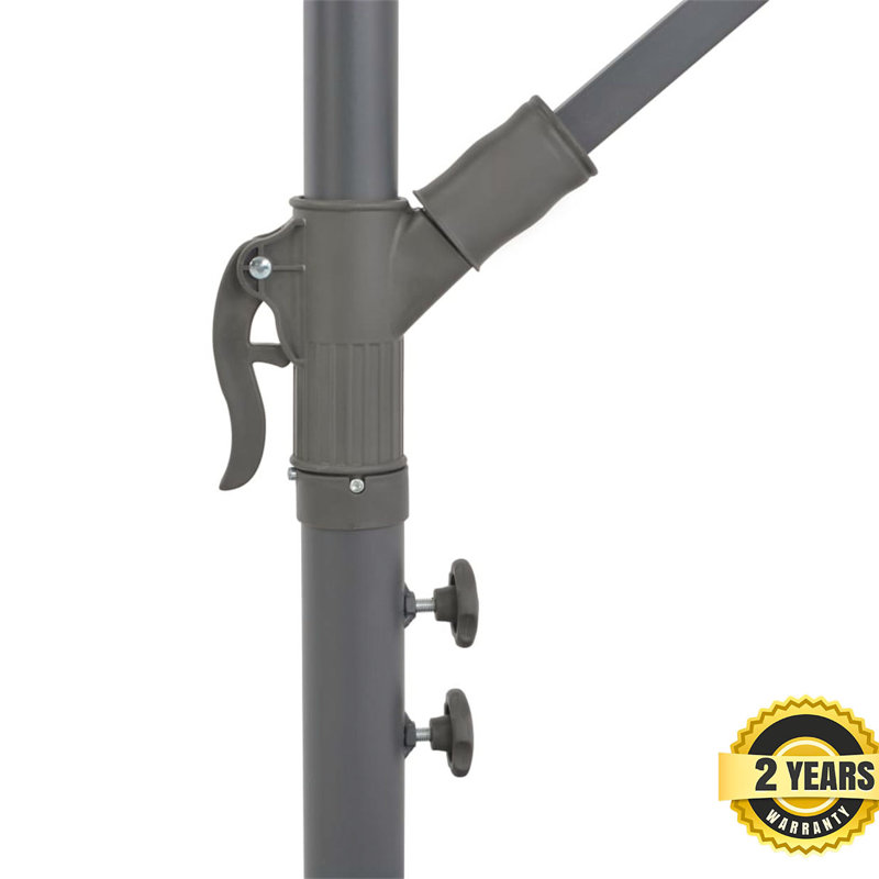 Casen 350cm Lighted Cantilever Parasol, Green