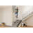 Hailo TP2 Pro Stair Platform – Adjustable Aluminum Work Platform for Ladders Up to 4 Steps, Telescopic Rails, Non-Slip Feet, Leveling System, Foldable & Portable, Max Load 150kg – Silver