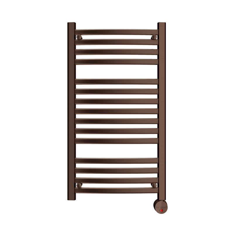 Chauffe-serviettes électrique mural avec minuteur numérique, Bronze brossé, H 36 po x l 20 po x P 4,25 po