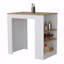 Îlot de cuisine avec 3 tablettes latérales-1196139487