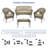 Yamada 4 - Person Patio Conversation Set with Cushions-37026428-37026433