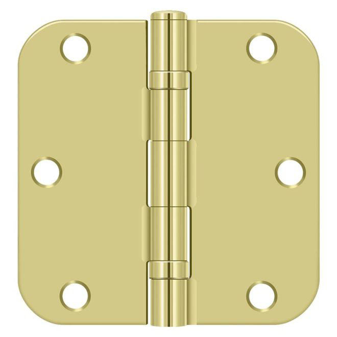 Steel Hinge, Polished Brass