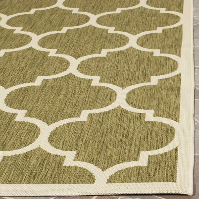 Kerns Geometric Hand Woven Indoor / Outdoor Area Rug, Rectangle 160 x 231 cm