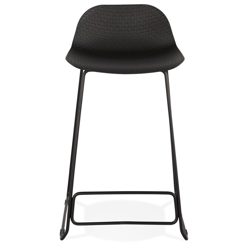 Maez Counter Stool with Metal Frame, Black