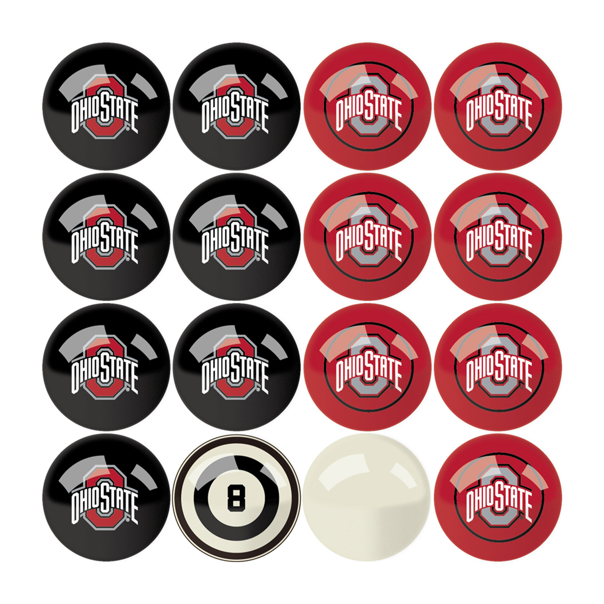 IMPERIAL Ohio State Billiard Balls with Numbers IMP 626-3015 - The