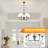 5-light Transitional Chandelier With Fabric Shades