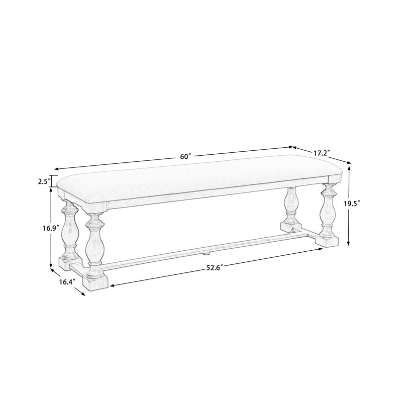 Cerutti Foam Padding Upholstered Bench