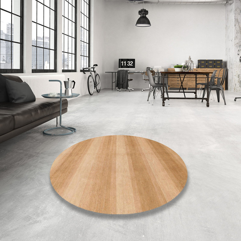 Striped Indoor Rug, Round 5'