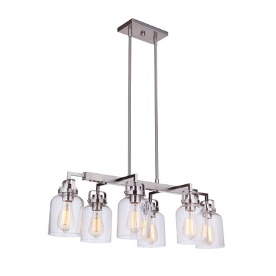 Luminaire suspendu pour îlot de cuisine 6 lumières Barreras