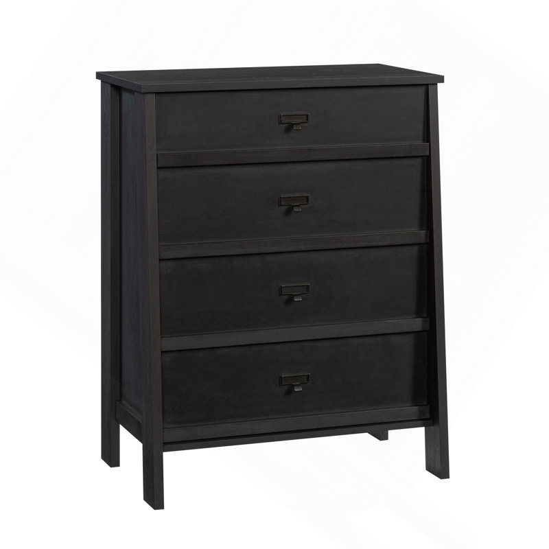 Commode 4 tiroirs, finition noire