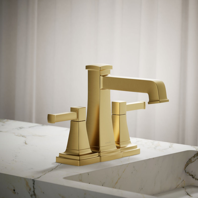 Robinet de lavabo de salle de bain central Riff, 1,2 gal / min, Laiton moderne brossé