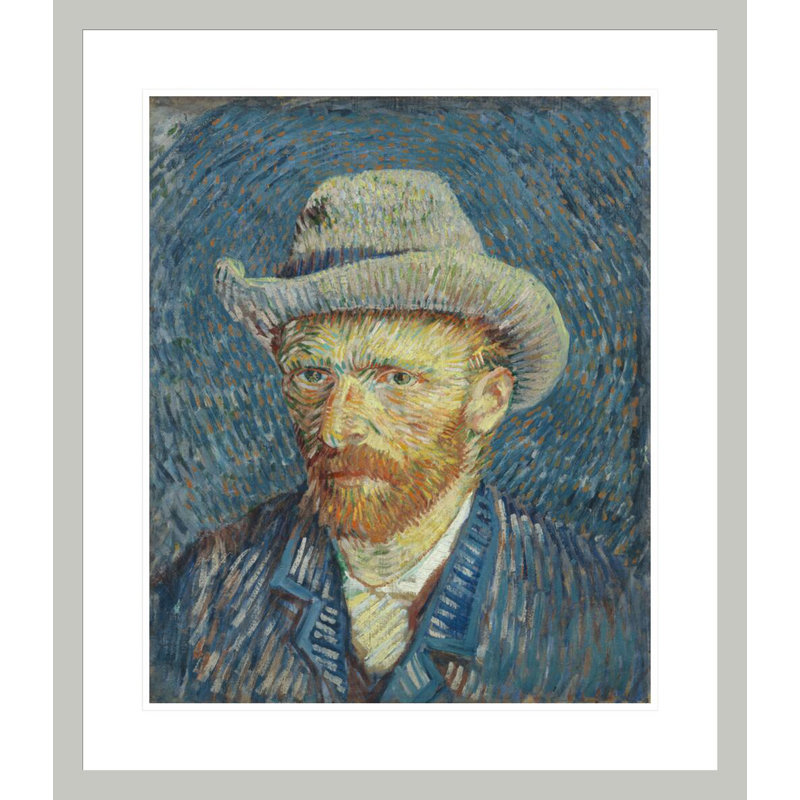 Autoportrait au chapeau de feutre gris par Vincent van Gogh, 27,11 po H x 23,5 po L
