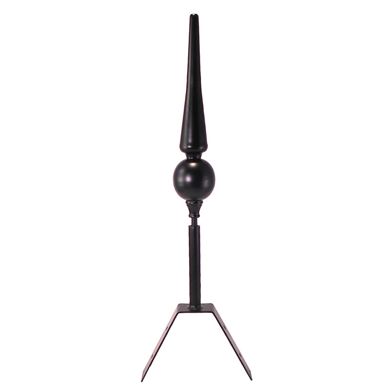 Rooftop Finial, 12.5" H x 2.5" W x 2.5" D, Black Matte
