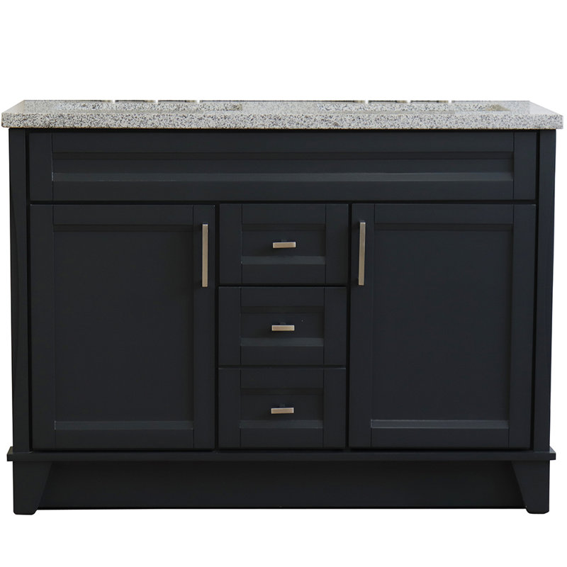 Ensemble de meuble-lavabo double 49 po Rothschild, Gris