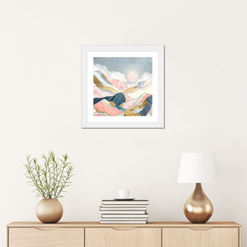 Spring Morning - Graphic Art Print, White, 16" H x 16" W x 1" D, White Framed Paper