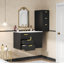 Armoire latérale flottante 12 po avec tiroirs | Solution de rangement multifonctionnelle pour salle de bain et salon-457942335