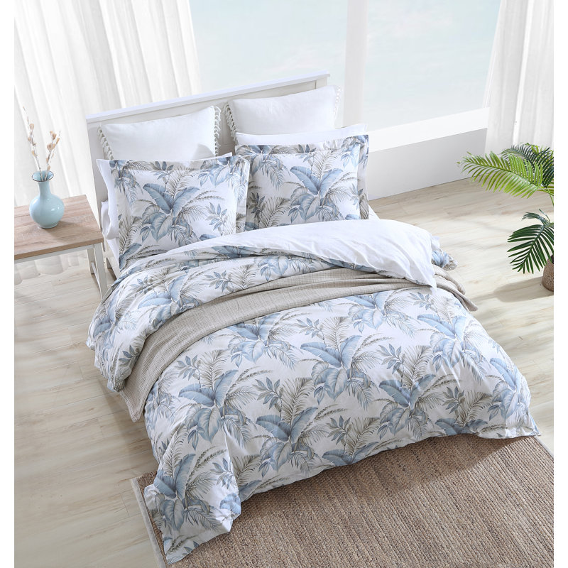 Ensemble d'édredon en coton bleu Tommy Bahama Bakers Bluff, Édredon très grand et 2 taies décoratives